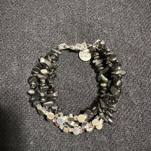Kinsley Armelle Silver Coal Bracelet